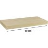 STILISTA VOLATO 31072 Nástenná polica - svetlé drevo 90 cm