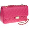 NovaKabelka.sk Eliana Fuxia kožená talianska crossbody kabelka ružová