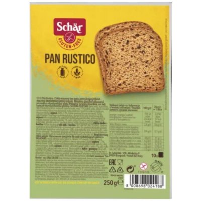 SCHÄR pan rustico chlieb bezgluténový viaczrnný krájaný 250 g