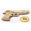 Ugears 3D Puzzle Pištoľ Wolf-01 62 ks