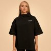 BeastPink Dámske tričko Oversized Bliss Black - M