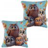 Súprava 2 ks obliečok na vankúšiky z mikroplyšu SOVY 40 x 40 cm