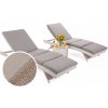 Zostava ležadiel Bora Bora Ginger/Brown Melange + stolík