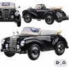 JOKO Elektrické autíčko Mercedes 300s RETRO, lakované, penové kolesá, odpružené, FM rádio, čierna (Retro elektrické autíčko Mercedes 300s)
