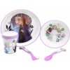 STOR Detská jedálenská súprava Disney Frozen (5 ks) - tanier, miska, pohár a príbor, 74285