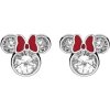 DISNEY Minnie strieborné náušnice E902851RZWL (Ag 925/1000, 1,78 g)