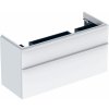 GEBERIT Skrinka Smyle Square pod dvojumývadlo, s 2 zás., biele/vysoký lesk, biela/matná farba, 500.356.00.1