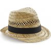 Beechfield B 730 Straw Summer Trilby COT-53073010012 naturální