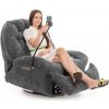 Štýlové relaxačné polohovacie kreslo TRENDY, antracitové
