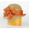 Karpet Dámsky klobúk zdobený sinamay - hrdzavá 55