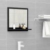 Koupelnové zrcadlo černé 40 x 10,5 x 37 cm kompozitní dřevo Černý 804554