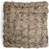 Mars & More Taupe zamatový nariasený vankúš Smock- 30 * 30 * 10cm - Mars & More