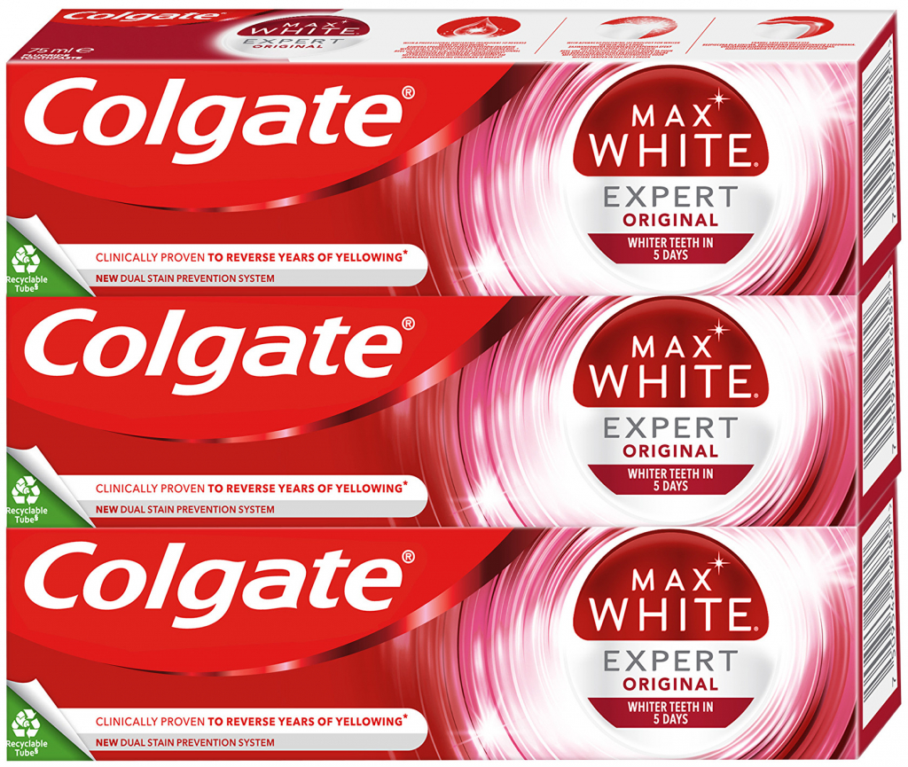 Colgate Max White Expert Original 3 x 75 ml od 10,8 € - Heureka.sk