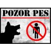 Samolepka/tabuľka Pozor pes