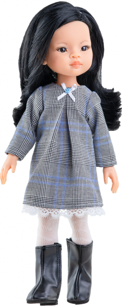 Paola Reina Realistická bábika Liu v černo-bílých šatech