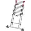Hailo T80 FLEXLINE 7113-131 hliník teleskopický rebrík Max.prac. výška: 4.5 m strieborná, čierna, červená 13.1 kg; 7113-131