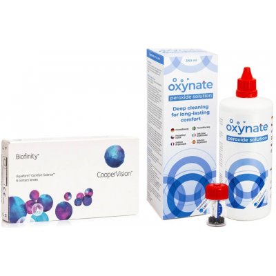 Cooper Vision Biofinity 6 šošoviek + Oxynate Peroxide 380 ml s puzdrom