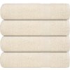 VidaXL Osušky, 4 ks, krémové, 100x150 cm, bavlna 100 %