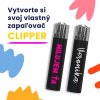 Clipper s vlastným textom čierny