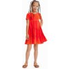 Dievčenské šaty Desigual oranžová farba, midi, áčkový strih 23SGVW06 152