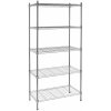 Regál z chromované oceli, 5-ti policový, 900x450x1800 mm | TECHNICA, Silver Line inox