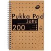 Špirálový zošit, A5, linajkový, 100 listov, PUKKA PAD Jotta Kraft