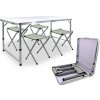 Bestent Kempingový stôl 120x60x70cm a 4 stoličky White