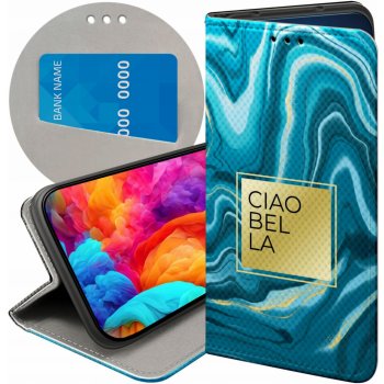 Hello Case Flipové Huawei MAGIC 5 LITE / HONOR X40 / X9A s potlačou KABURA modré umenie vlny