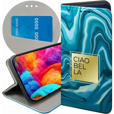 Flipové puzdro Hello Case pre Huawei MAGIC 5 LITE / HONOR X40 / X9A PUZDRO S POTLAČOU KABURA modré umenie vlny