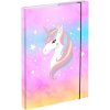 Dosky na školské zošity A4 BAAGL RAINBOW UNICORN ružová,mix