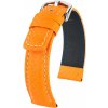 Kožený remienok Hirsch Carbon L 02592076-2, oranžový, teľacia koža, dĺžka L, Quick Release 24 mm