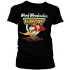 Dámske tričko Woody Woodpecker Garage čierne - XXL / Čierna