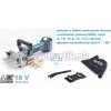 MAKITA DPJ180Z + frézka 100x22mm, sáčok na prach, nastavovacia doska, kľúč k fréze - akumulátorová fréza lamelovacia DPJ180Z (18V, bez akumulátorov, nabíjačky a prepravného kufra)