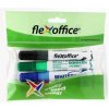 Popisovač na tabule, sada, 2,5 mm, kužeľovitý, sada, FLEXOFFICE 