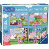 Ravensburger Prasátko Peppa Zábavné dny 4v1 12,16,20,24 dielov