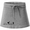 Karate EKG - Športová sukne - two in one - XL ( Tmavosivý melír )