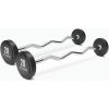 ZIVA Pevná obojručná činka Solid Steel Urethane EZ biceps 25kg