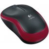 Logitech M185 - bezdrôtová myš - červená 910-002237
