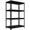 Biedrax Regál 40 x 100 x 120 cm čierny 4 police