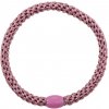 Gumička do vlasov Kknekki Slim Old Pink Glitter