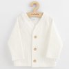 Dojčenský kabátik na gombíky New Baby Luxury clothing Oliver biely 80 (9-12m)