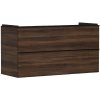 Hansgrohe Xelu Q - Umývadlová skrinka, 63x118x50 cm, 2 zásuvky, tmavý orech/matná čierna 54038670