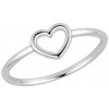 Strieborný prsteň srdiečko 65017 52