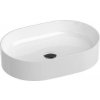 Ravak Ceramic - Umývadlo Slim na dosku, 550x370 mm, bez prepadu, biela XJX01155001