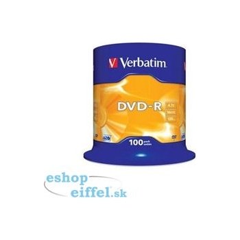 Verbatim DVD-R 4,7GB 16x, 100ks