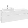 VILLEROY & BOCH Collaro závesná skrinka pod umývadlo na dosku (umývadlo vľavo), 4 zásuvky, 1600 x 500 x 548 mm, White Matt, C13500MS
