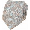 Kravata s béžovým paisley svetlomodrá