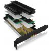 RAIDSONIC ICY BOX IB-PCI215M2-HSL Rozširujúca karta PCIe pre 1x M.2 NVMe SSD+ 1x M.2 SATA