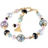 Lampglas Mysteriózny náramok Gold Fantasy s 24 karátovým zlatom a rýdzim striebrom v perle Lampglas BP38