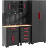 MSW Dielenská skriňa - modulárna - platňa s rozmermi 132 x 42,7 x 2,5 cm - perforovaná stena - kontajner na kolieskach - uzamykateľná MSW-GTC-100L